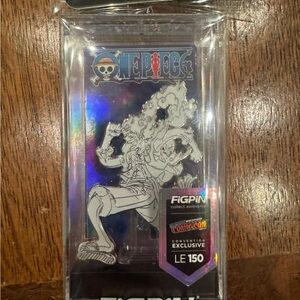 One Piece FiGPiN Exclusive Silver Monkey D. LuffyTrading Card